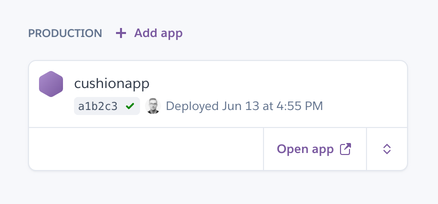 Heroku open app button