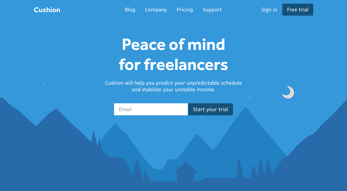 homepage hero design