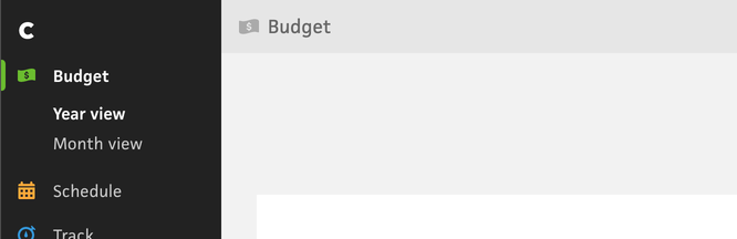 budget month year view