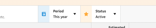 clients section period filter