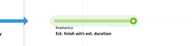 estimated finish with estimated duration