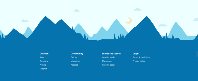 footer (blue)