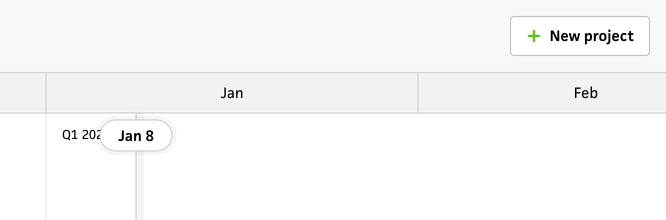 new project button
