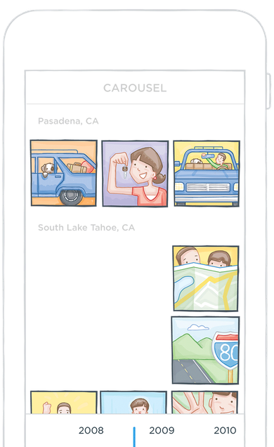 Carousel on an iPhone