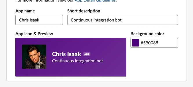 chris isaak slack bot