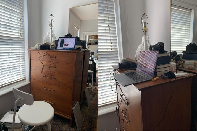 Mirrorless webcam setup